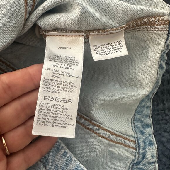 MADEWELL Light Denim Vest Tank Top Button Front Size 6 - Picture 7 of 9
